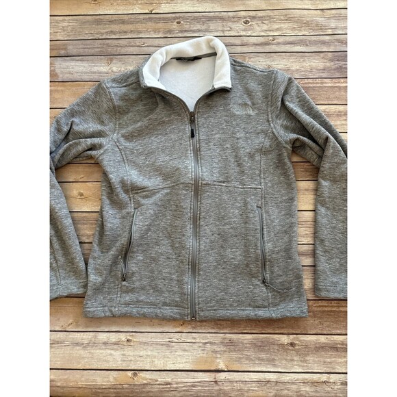 The North Face Long Sleeve Full Zip Fleece Lined Mock Neck Sweatshirt  Medium - Picture 1 of 9